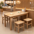 Solid wood dining table, fast food table and chairs, noodle restaurant dining table and chairs, rectangular table, square dining table, food stall, snack bar dining table