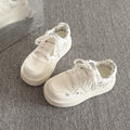 Thick solewhite shoes women's 2026springnew arrival women's shoes easiest for match student casual sneakers petites heightened bread shoes