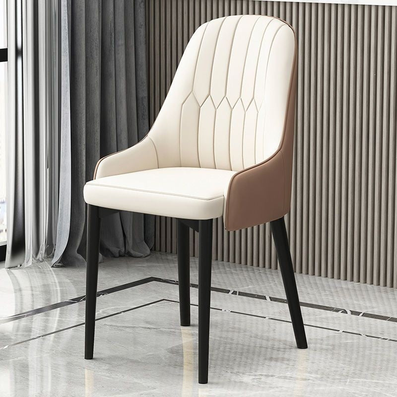 Hotel & home light luxury dining chair - minimalist modern backrest stool, office chair, restaurant leisure chair, dining table chair - metal & other materials