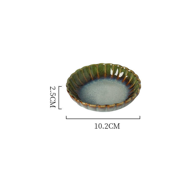 Japanese style ceramic bowls, plates, household high-looking rice bowls, soup bowls, dish sets, ins kiln turned into retro