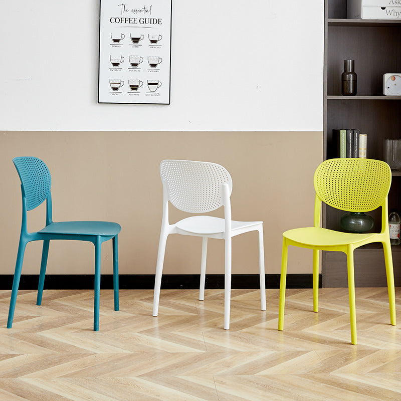 Popular scandinavian plastic chair for homethickened backrest dining chair study computer chair office negotiation training stool