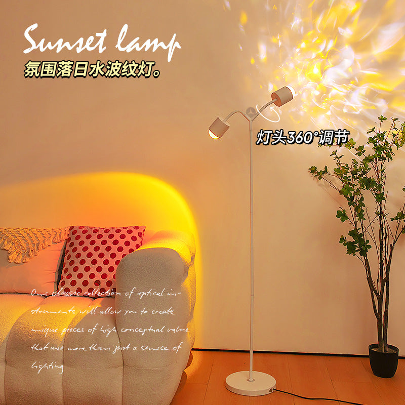 Water ripple atmosphere lamp sunset lamp popular living room bedroom mood floor lamp live broadcast room background sunset sunset lamp