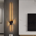 Wall lamp bench living room background wall grids modern casualnormcoreaccessible luxury one-shaped bedroom aisle bedside lamp
