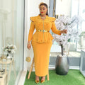 new african plus size women's printed dress set - cross-border fashion two-piece outfit for  (us & europe)
