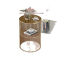 Sofa corner cabinet storage rack living room round table storage side table new scandinavian iron art light luxury side table small coffee table flower table
