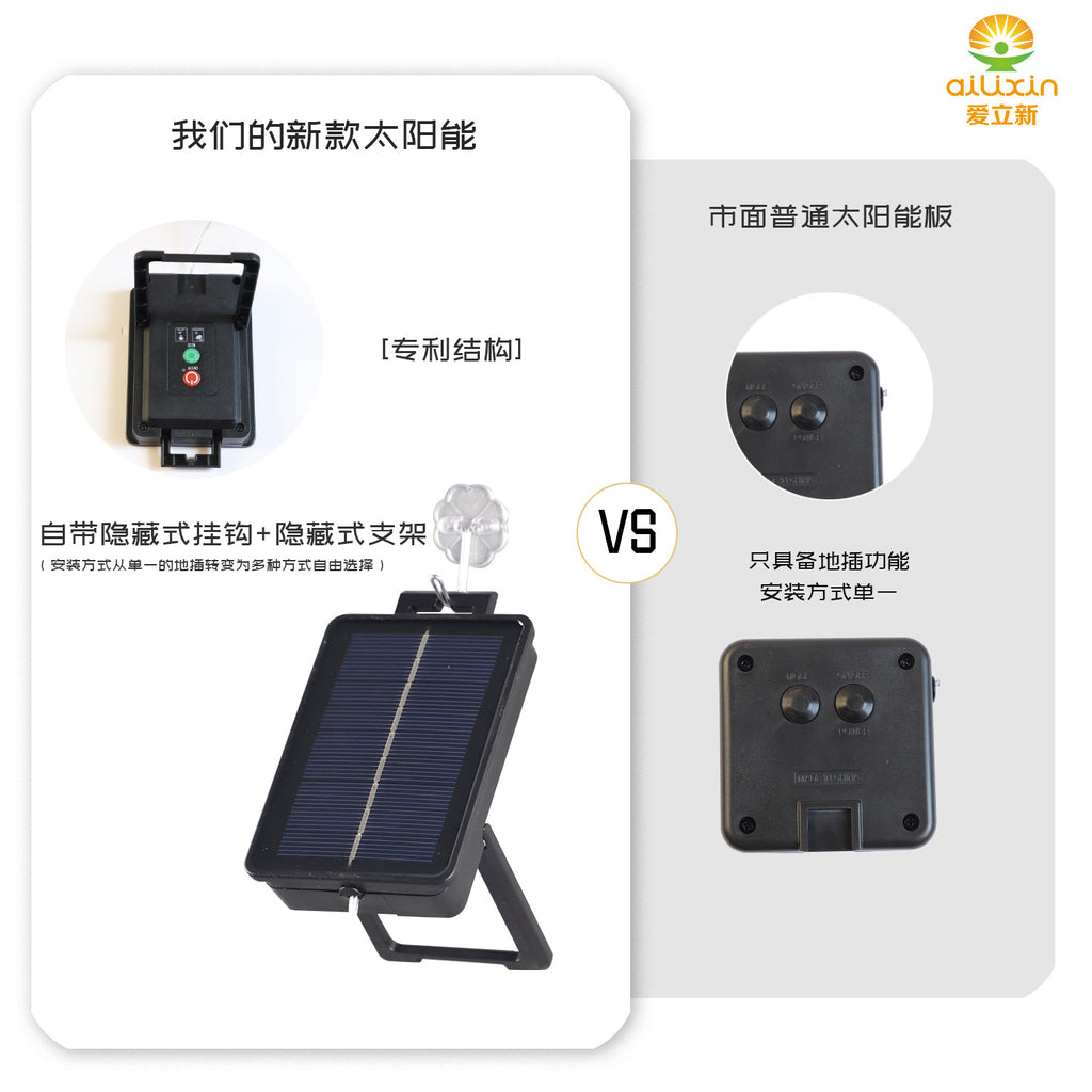 LED solar leather wire light string 24v courtyard street lighting waterproof enlarged led solar leather copper wire light string