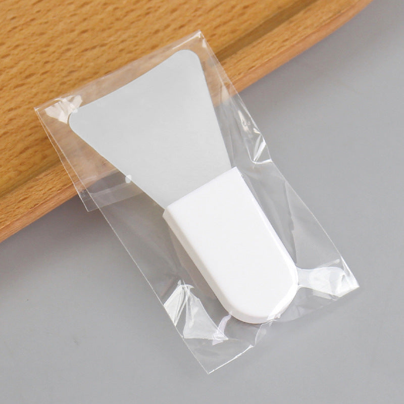 Cosmetic beauty silicone-like brush mask applicator - short handle, new mini mud mask smoothing facial beauty tool