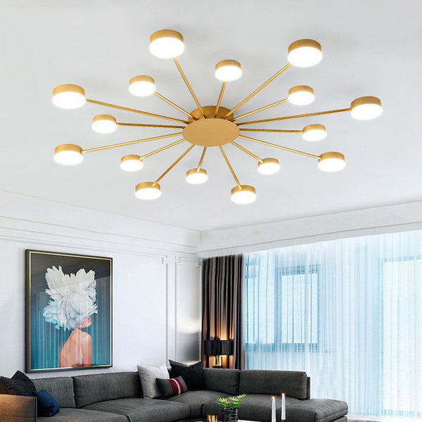 Nordic  living room light American simple household room bedroom ceiling light Internet celebrity apartment hotel wrought iron lamps