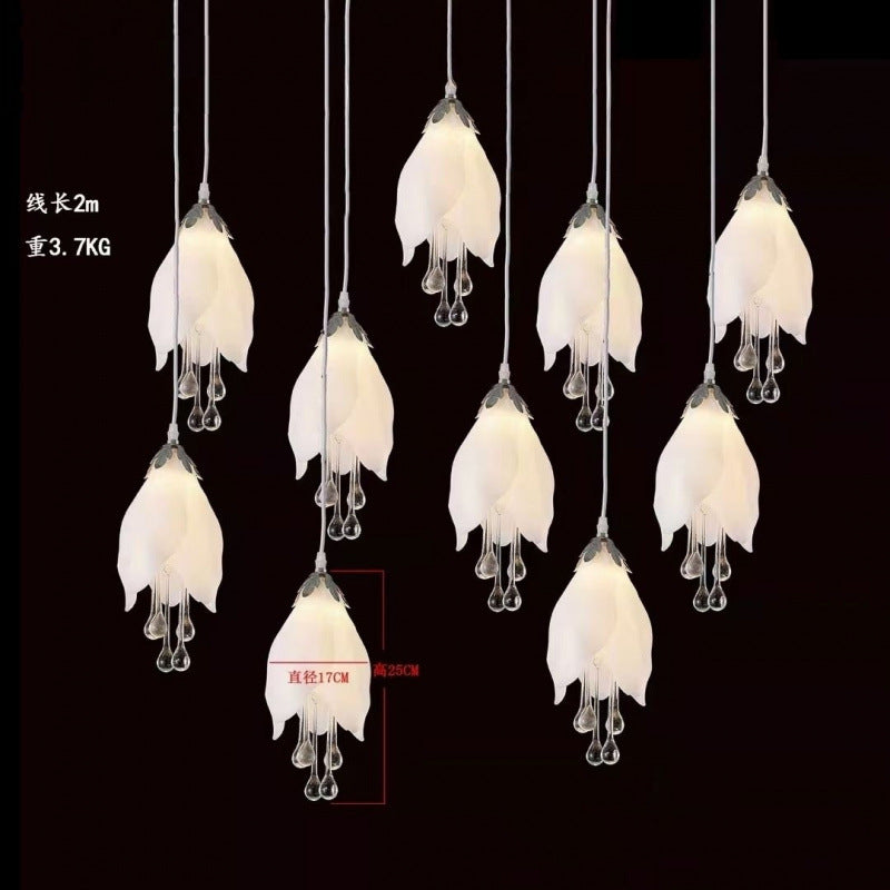 Wedding props Magnolia Road Guide Wedding Double-layer Rubik's Cube chandelier Stage ceiling decoration Lily of the Valley fruit hanging string lamp