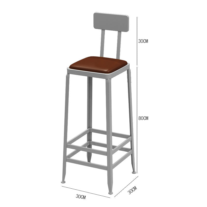 Bar cafe wall commercial wood bar table and chair combination Internet celebrity long wrought iron soft seat back dining table and chair