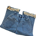new year's collection: autumn/winter girls' lace-up denim pants with cute bow detail - stylish and sweet flare jeans for baby girls