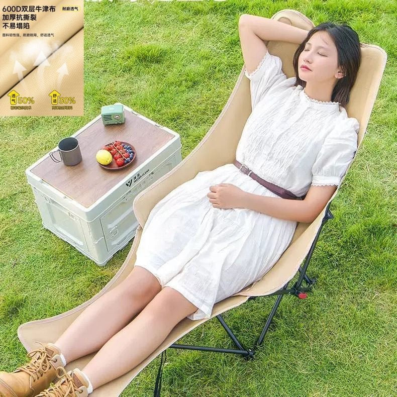 Three-speed adjustable foldable chair recliner simple foldable bed portable moon office lunch break nap office handy gadget