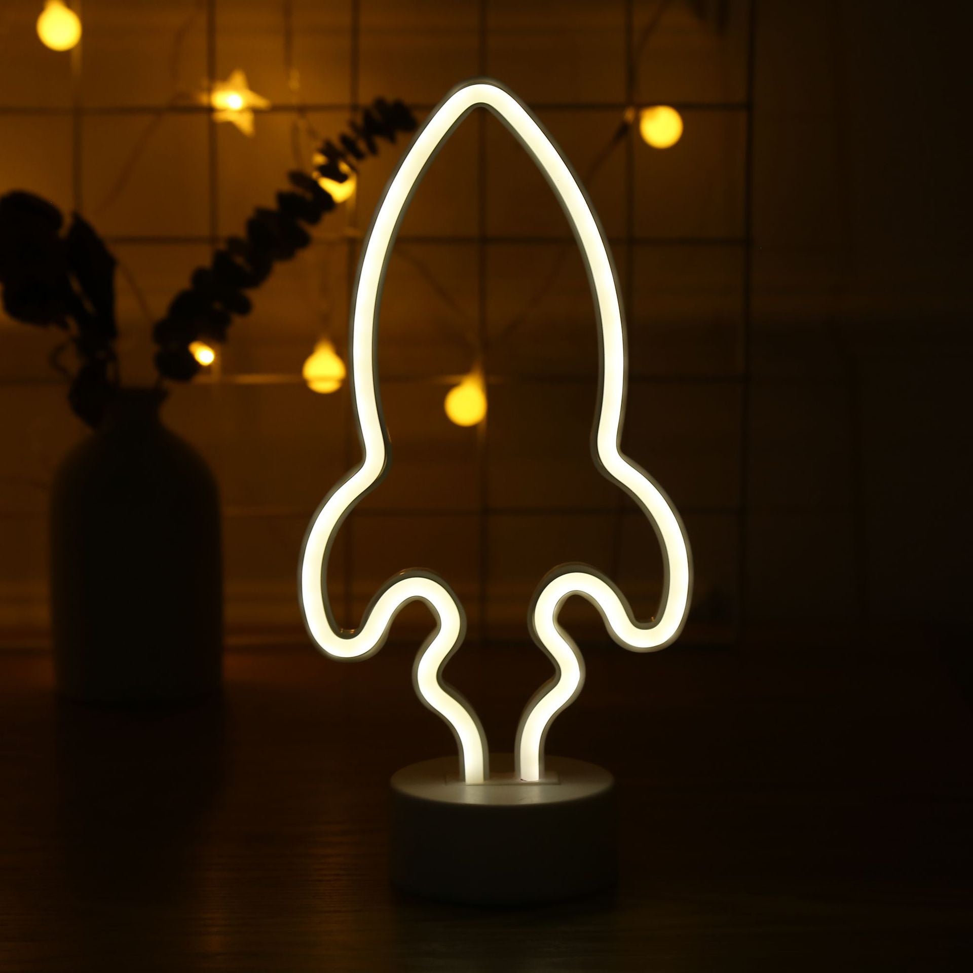 LED neon decorative light, bedroom love dinosaur snowman shape night light USB battery box led shape night light