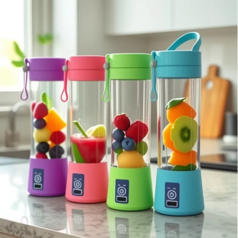 electric juicer with 6-blade head, mini cyclone juicing cup, portable multifunctional juice cup for home use