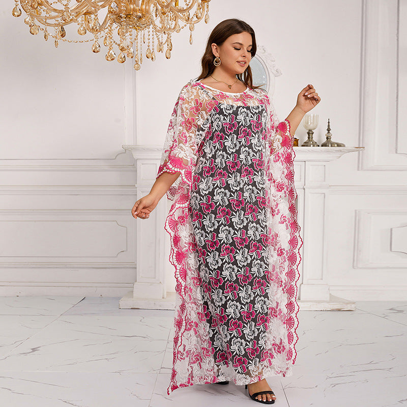 supply of african laceembroidereddress robe plus sizefree size including suspenders two-piece set
