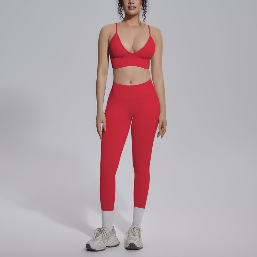 Seamless cross-border yoga set: tummy control, slimming, quick-dry activewear for fitness, outdoor leisure, running, and sports - multi-piece set