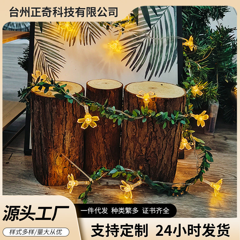 LED cherry blossom light string camping atmosphere light string small colorful lights flash birthday room arrangement stall light strip decoration