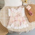 summer newborn infant cute french lace trimmed blue plaid bunny romper - perfect for outings and tummy time