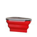Reusable silicone pizza box, collapsible triangular pizza container, takeout lunch box, heatable food container