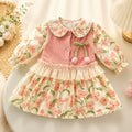 Autumn new floral dress, floral kids' dress , baby dress, princess dress, stylish princess dress for girls