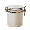 Stainless steel 304 airtight coffee bean storage canister with spoon - also suitable for tea, features one-way valve for vacuum sealing