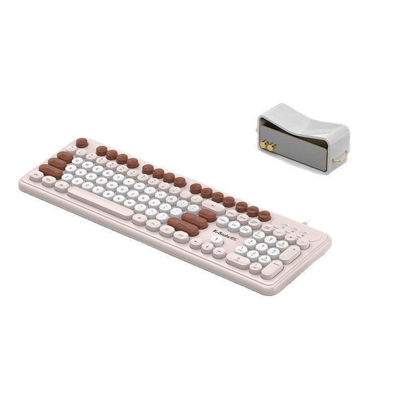 Viper km200 wired keyboard and mouse combo - mechanical feel, color matching, usb, for office, pc, and laptop