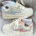 2026 spring/autumn new casual bread shoes women's chunky sole versatile sneakers, trendy ins style breathable white shoes