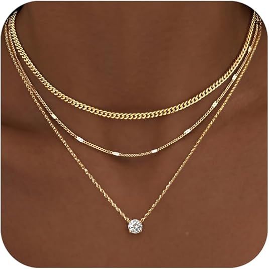 new arrivalins style multi-layered necklace european and american fashionniche stylestylish cuban chain clavicle chain for women