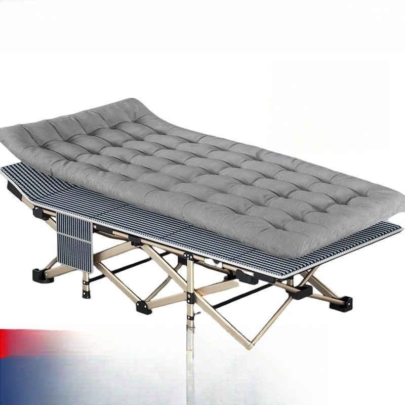 Single foldable bed, lightweight office lunch break nap handy gadget, simple and portable camp bed, lounge chair, for home companion
