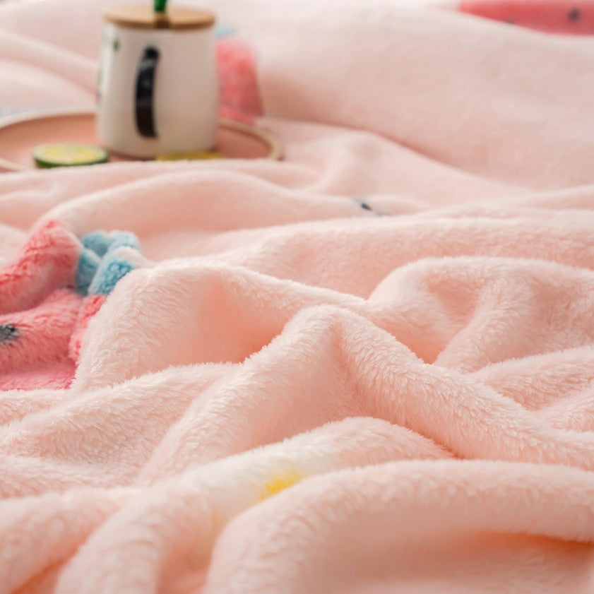 Snowflake fleece blanket Farai fleece sheet person double gift thickened coral fleece autumn and winter sleeping lunch break blanket wholesale