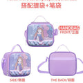 New arrival primary school students can be equipped with pull rod school bag lunch bag pencil bag three-piece set kids cute cartoon backpack