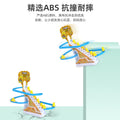 Influencer-approved little yellow duck climbing stairs educational electric track toy with slide for baby girls, boys, and toddlers