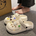 2024 new eva clogs summer women's outdoor thick-soled beach sandals "stomping on shit" comfort non-slip girls' slippers wholesale