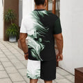men's short-sleeve and shorts set, casual sportswear set, 3d printed cross-border hot seller, dropshipping available