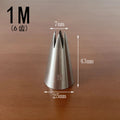 Medium decorating nozzle 1m#2d# seamless 304 stainless steel cream cake baking decorating tool in stock wholesale