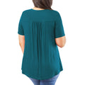 summer european and american cross-border new women's plus size short sleeve pullover lace pleated t-shirt with waist tie