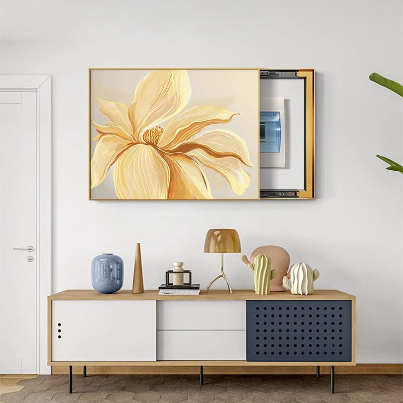 Nordic meter box decorative painting sunrise scenery restaurant background mural decoration blocking distribution switch electric box hanging painting