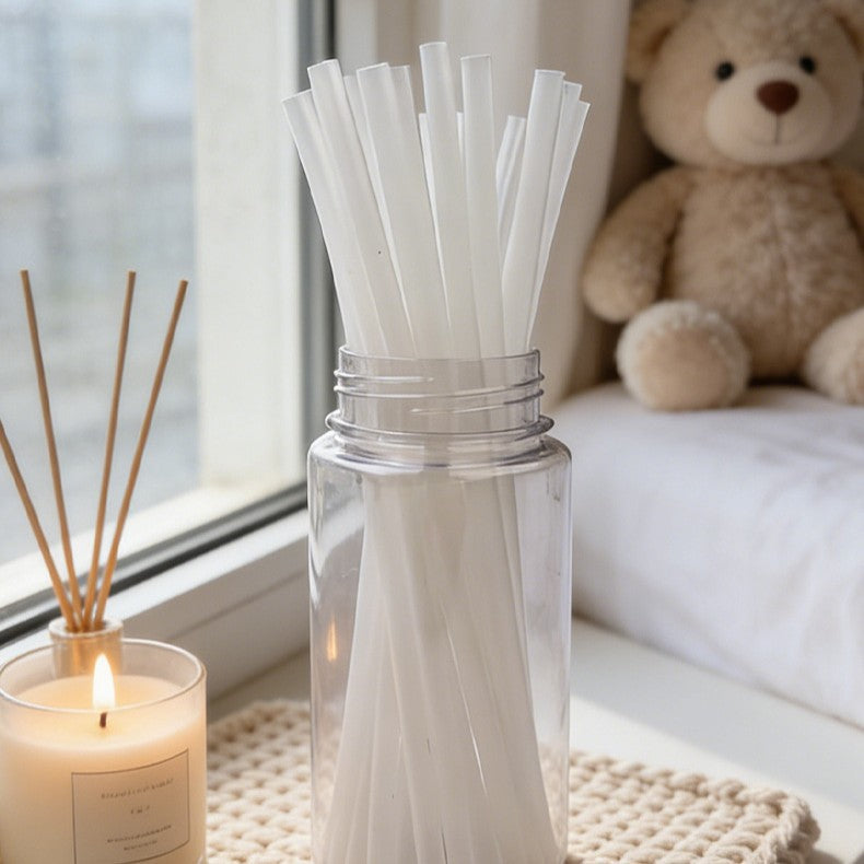 Hollow straw plastic tube transparent plastic tube reusable buckle water cup straw colorful ring tea cup tube