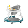 2022 new toddler walker - green + silent wheels + musical foot pad + small push handle