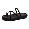 Thick sole toe sandals women's 2026 summernew arrivaloutwearfashionclassy fairy style cross beach sandals