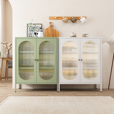 Kitchen and dining room storage cabinet, cream fresh style storage iron cabinet, casual sun panel door, living room tea and sideboard