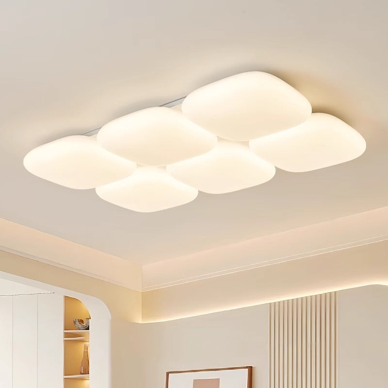 Bedroom Light Ceiling Light Modern Simple Cream Style Creative Square Master Bedroom Light Warm Room Lighting E