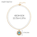 O-shaped chain wholesale european and american cross-border jewelry women's fashion diamond-encrusted personalized alloy planet autumn and winter korean ins necklace