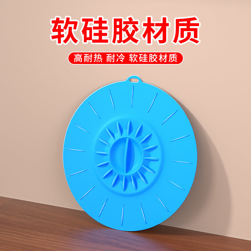 hot-selling five-piece set of silicone fresh-keeping lids, household pot lids, sealed fresh-keeping pot and bowl lids, anti-overflow sealed silicone lids