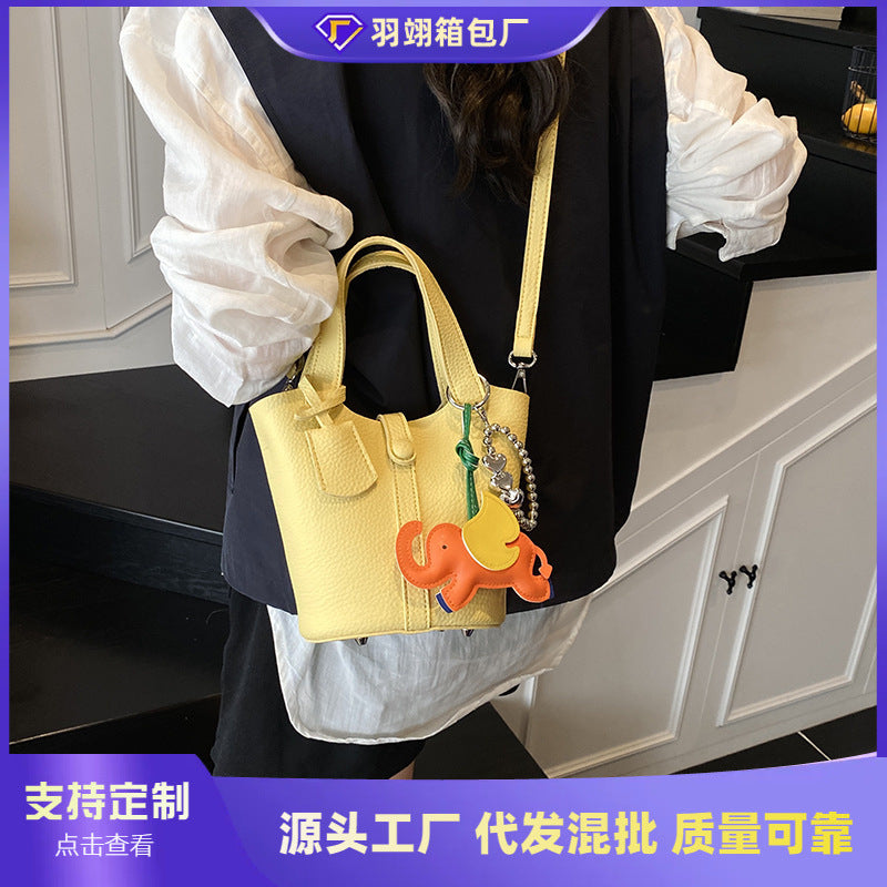 Foreign trade summer popular small bag women 2025 new exquisite versatile messenger bag fashionable super fire portable bucket bag