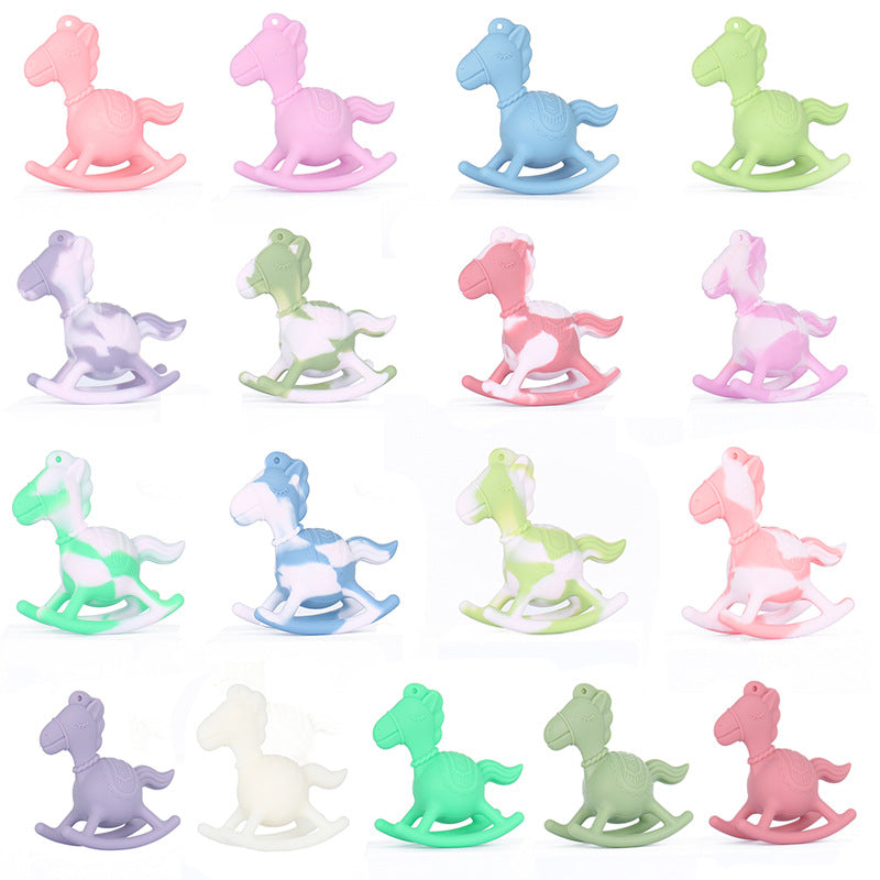 Cross-border new product baby rattle toothpaste food grade silicone bell toy baby molar teething soothing biting glue