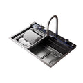 For home thickened 5.0 kitchen large single slot sink vegetable basin 304 stainless steel kitchen dishwashing sink whale