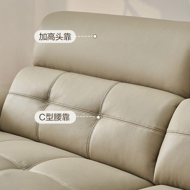 New arrival high back laurence leather sofa first layer cowhide italianaccessible luxury longjiang high-end casual living room sofa