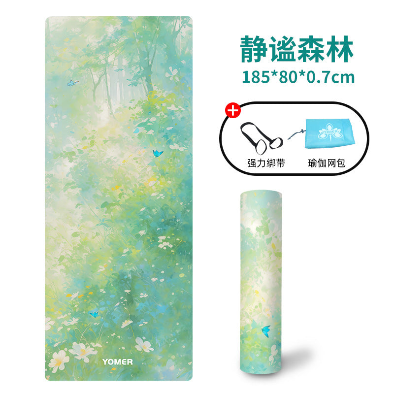 2024 new high-value yoga mat - non-slip, women's, extra wide 80cm, fitness shock absorption, thickened, soundproof yoga mat - tpe