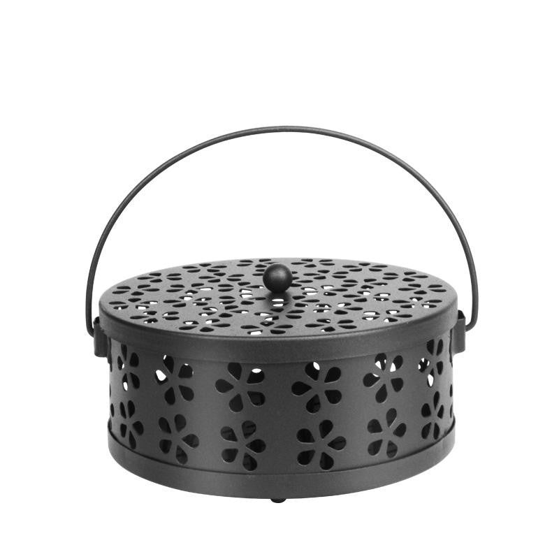 Mosquito coil box wholesale creative mosquito coil stove mosquito coil frame wrought iron fireproof belt cover household indoor aromatherapy stove mosquito coil tray holder